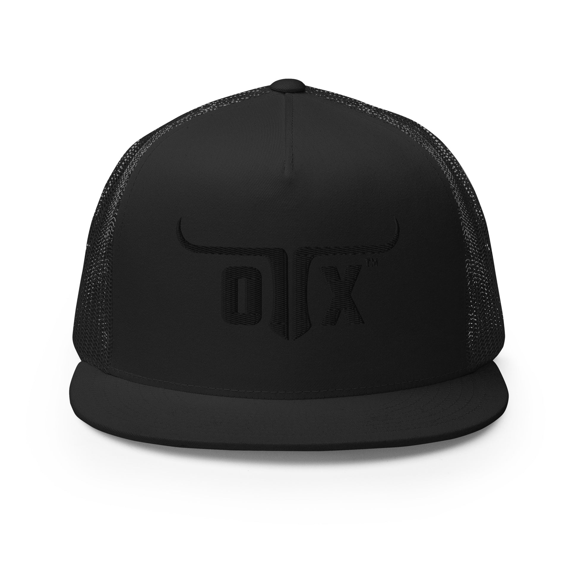 Flat bill trucker cap