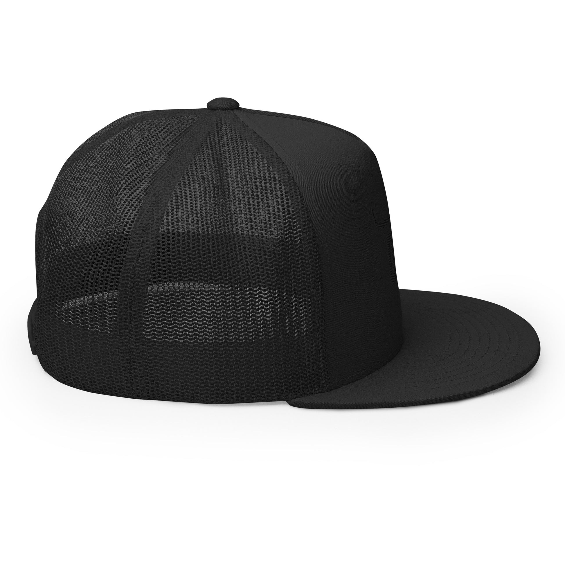 Flat bill trucker cap