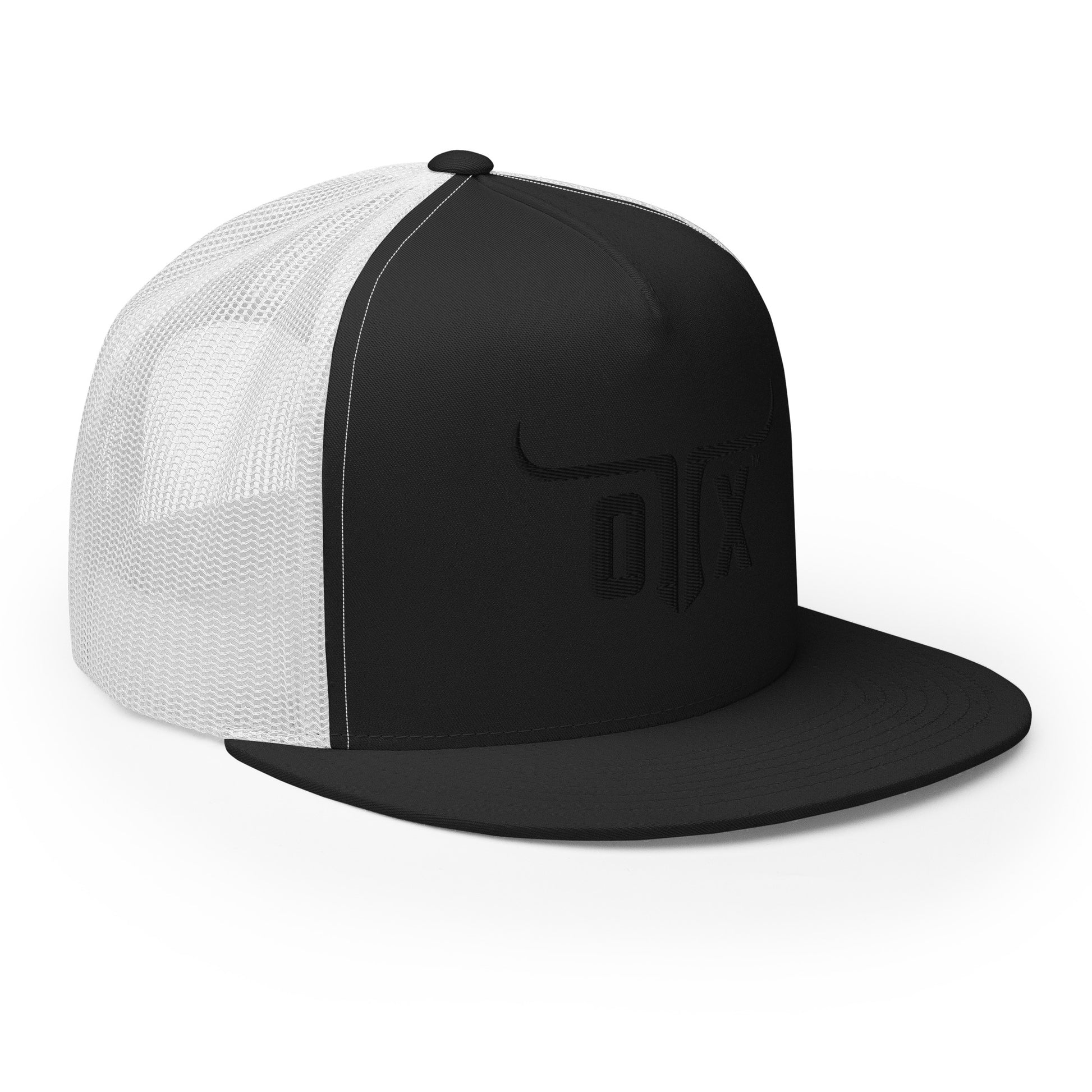 Flat bill trucker cap