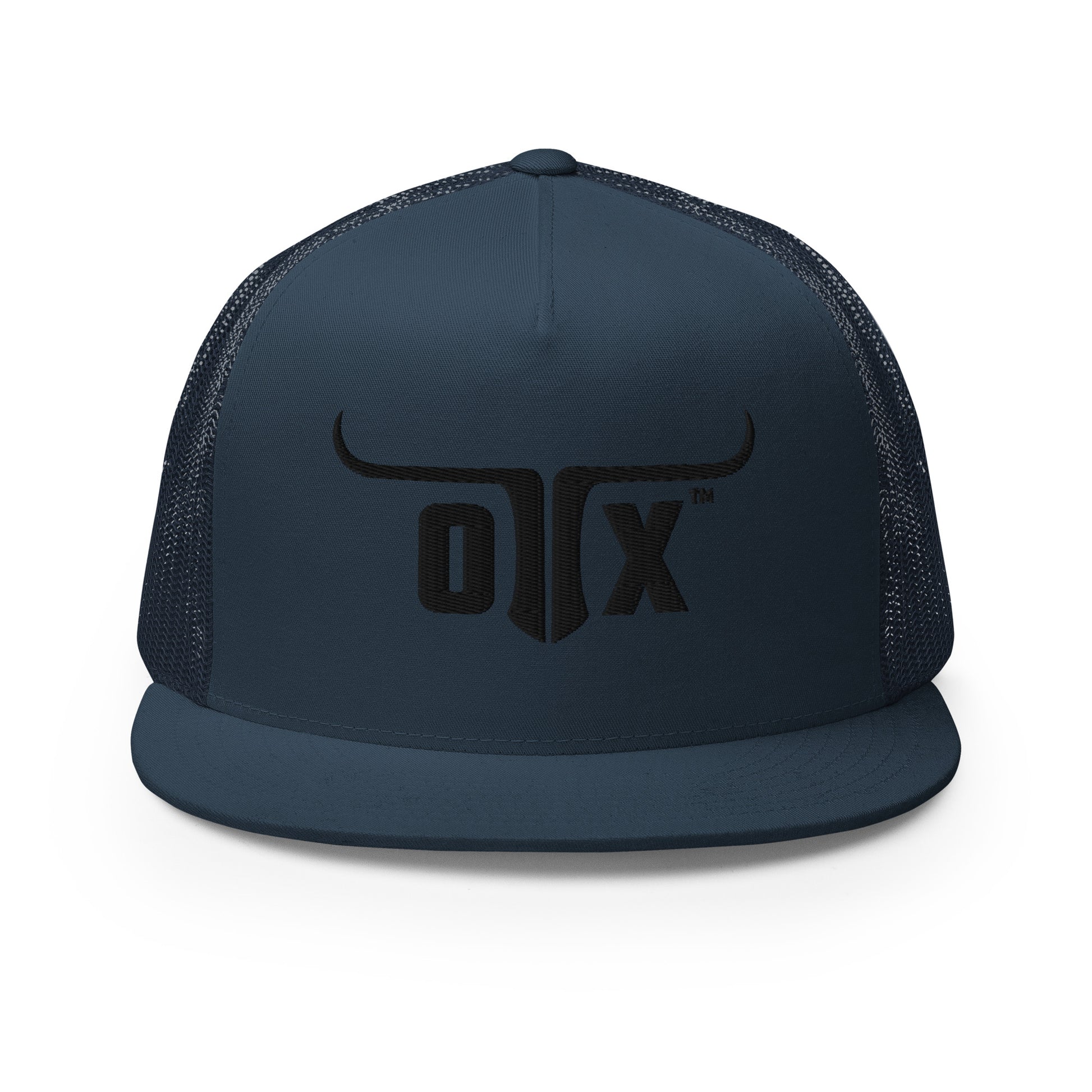 Flat bill trucker cap