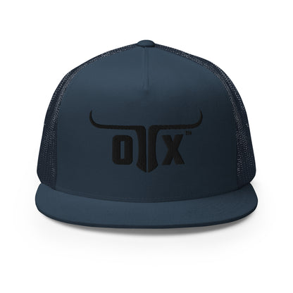 Flat bill trucker cap