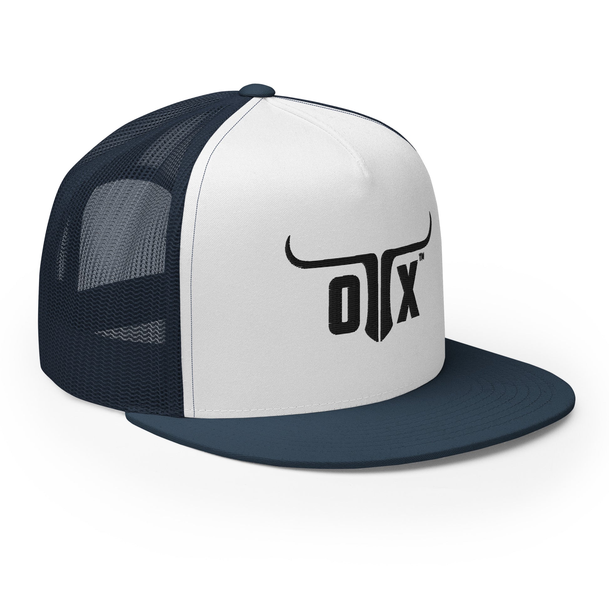 Flat bill trucker cap