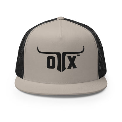 Flat bill trucker cap