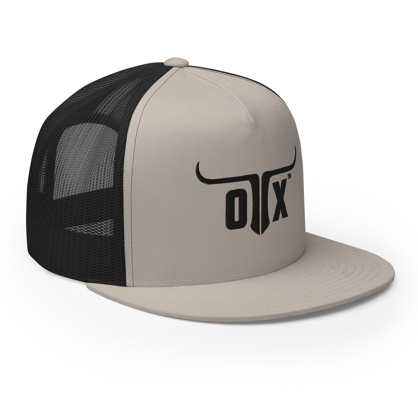 Flat bill trucker cap