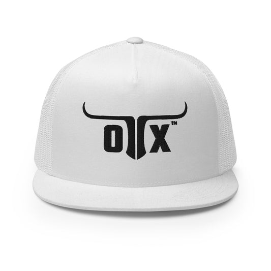 Flat bill trucker cap