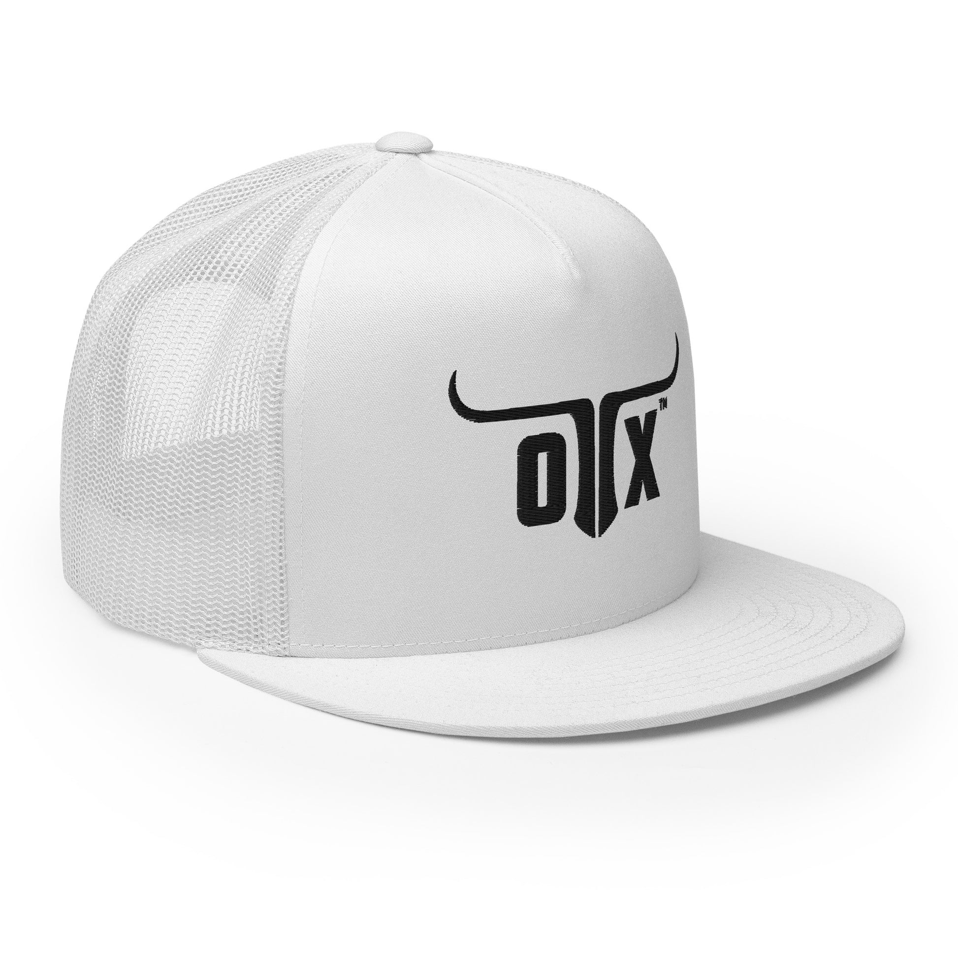 Flat bill trucker cap